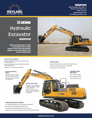 XCMG XE210U Excavator - Skyline Machinery Sales